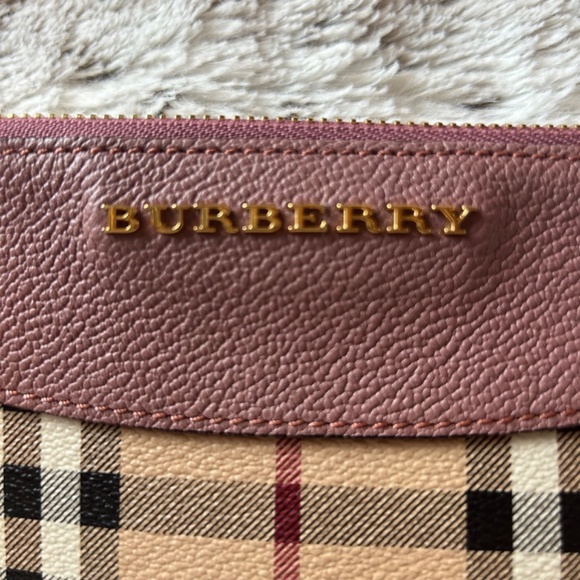Burberry Dusty Pink Peyton Horse Check Crossbody Bag - Picture 5 of 9